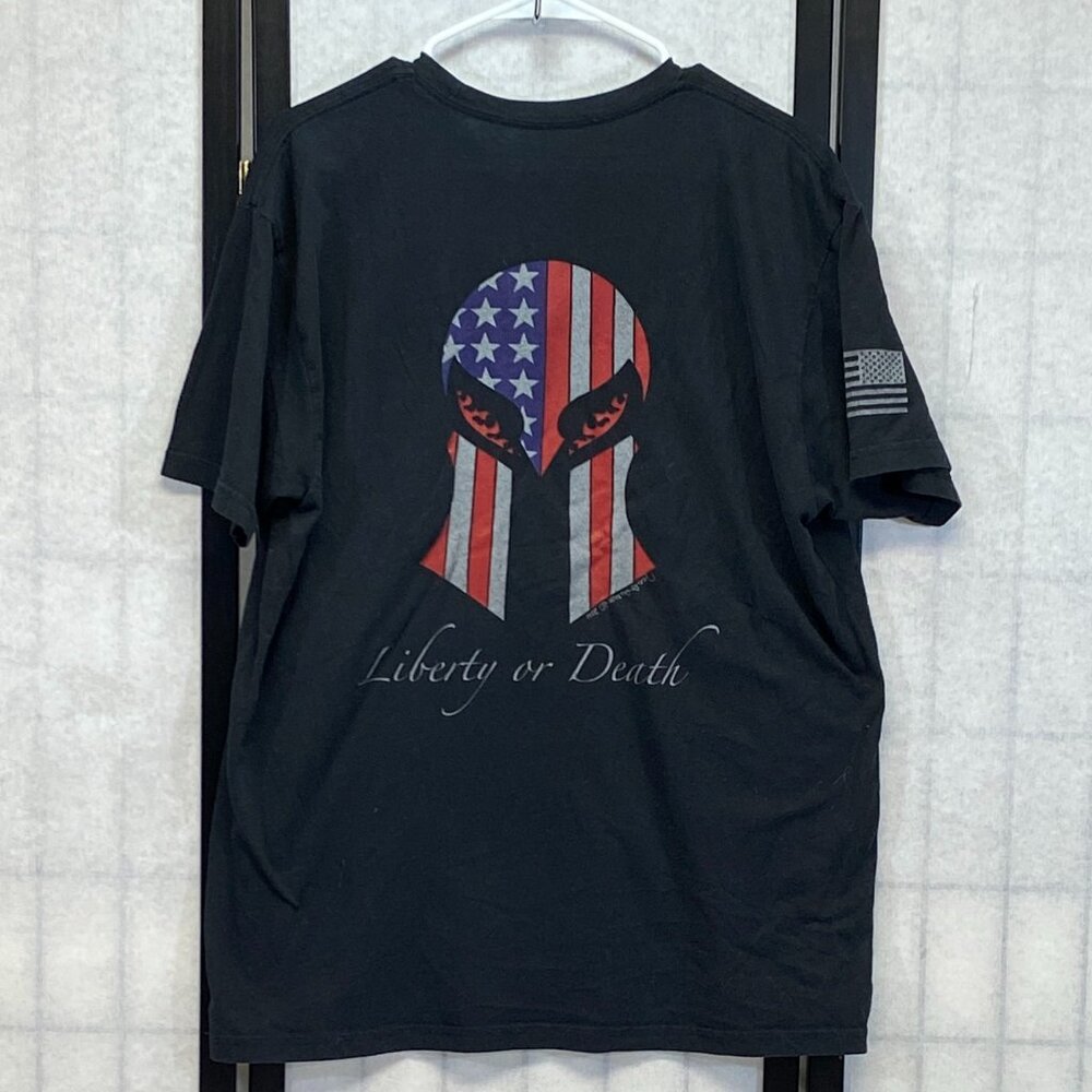 Nickola Liberty or Death Graphic Tee Black XL Short Sleeve Screen Print Shirt